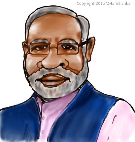 Narendra Modi caricature