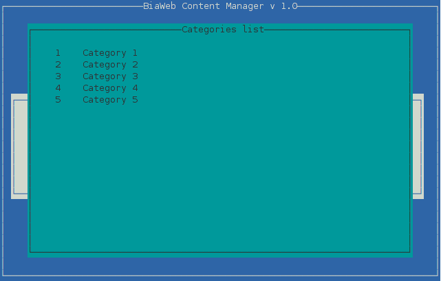 Display existing categories