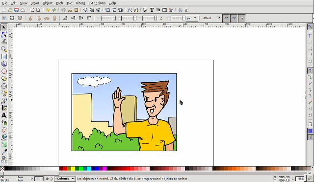 Coloured panel in Inkscape