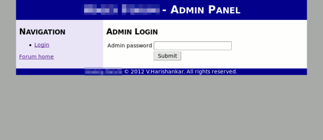 Admin Login