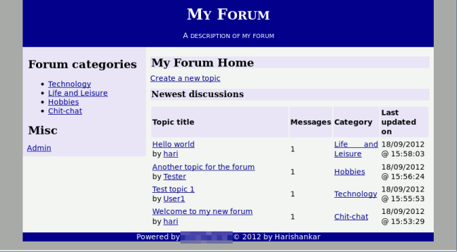 Forum index